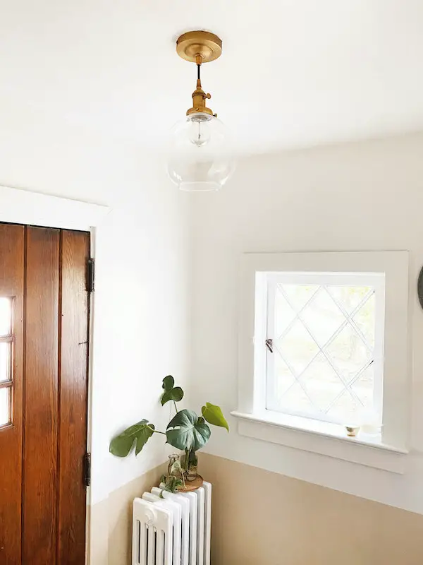 Vintage inspired entryway pendant light