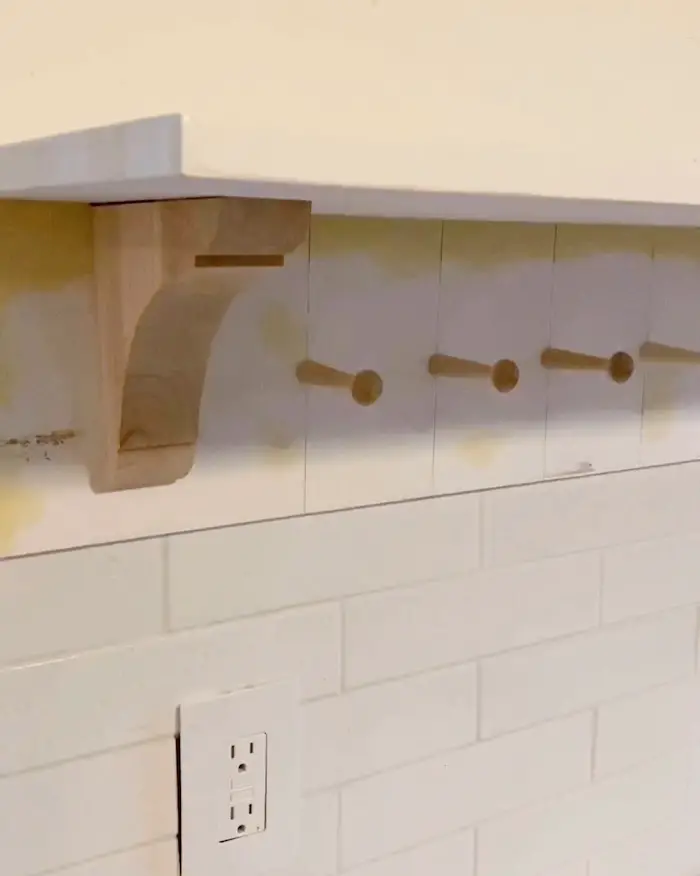 How to Make a DIY Shaker Peg Rail with Shelf - Yellow Brick Home
