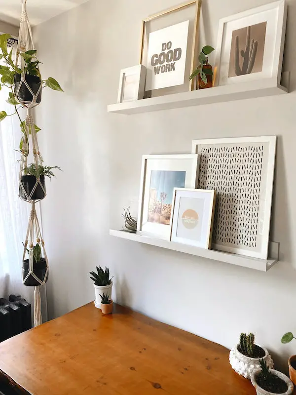 How to Style Picture Ledge Shelves