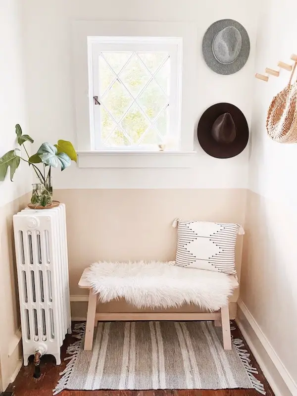 Bright Entryway Makeover Before and After