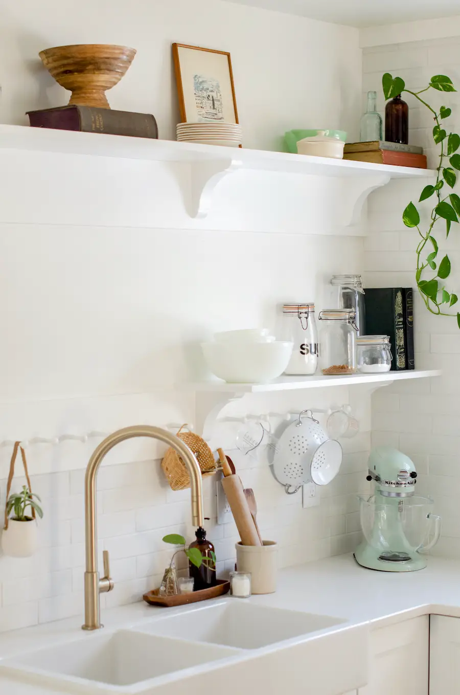 Kitchen Shelf Styling Tips (and budget finds!) - Jenna Sue Design