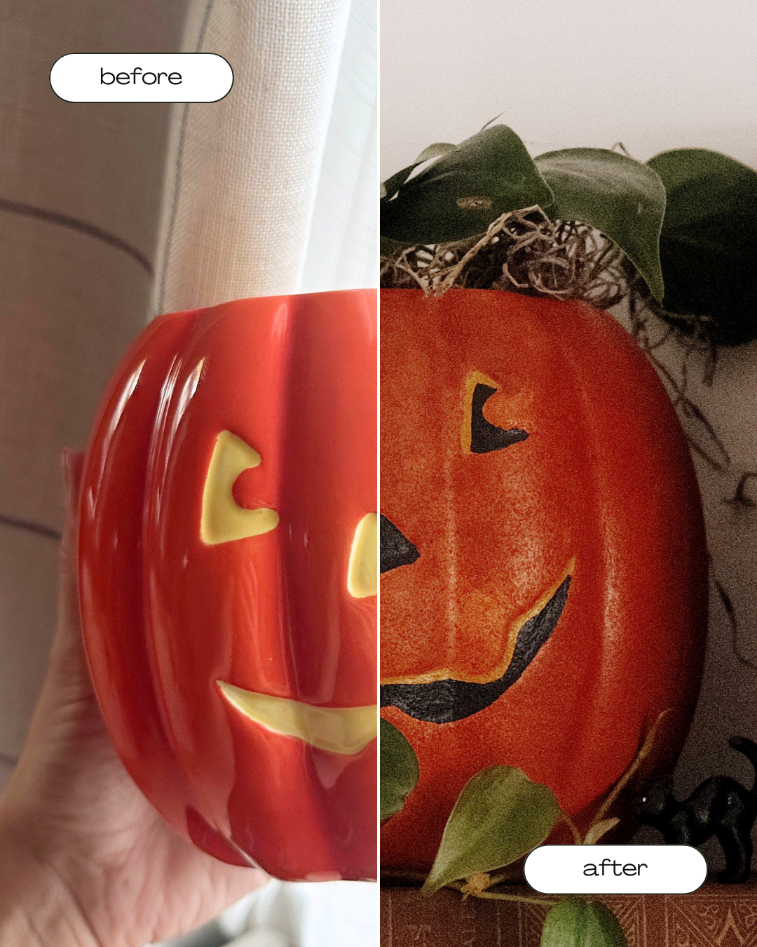 DIY Vintage Jack-O-Lantern Thrift Flip - Josie Michelle Davis