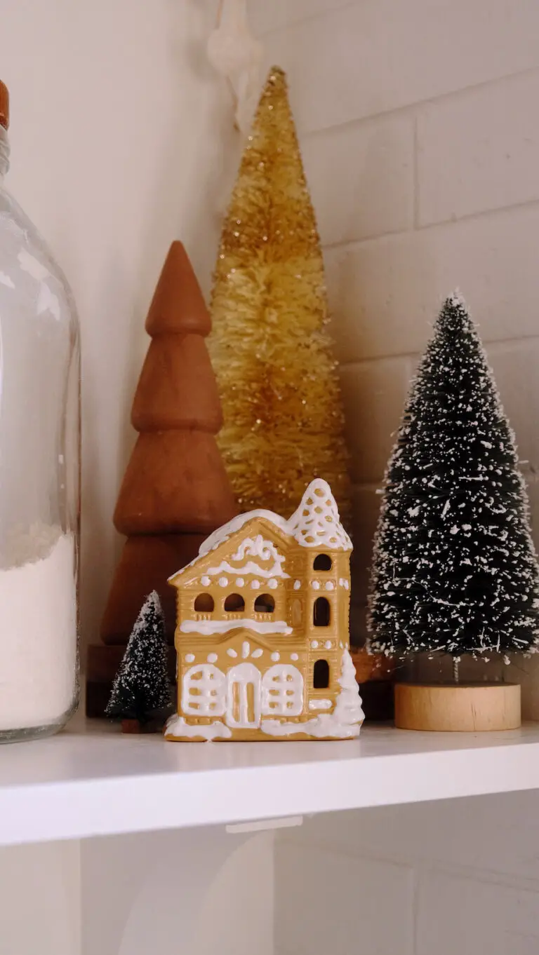 DIY Decorative Gingerbread House from Thrifted Tea Light
